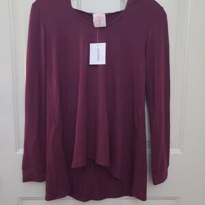 Freeloader Deep Burgundy Long Sleeve Hoodie Small